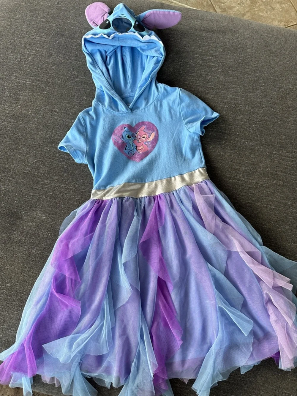 Disney Blue and Purple Stitch Hooded Tulle Dress Costume - Picture 1 of 4